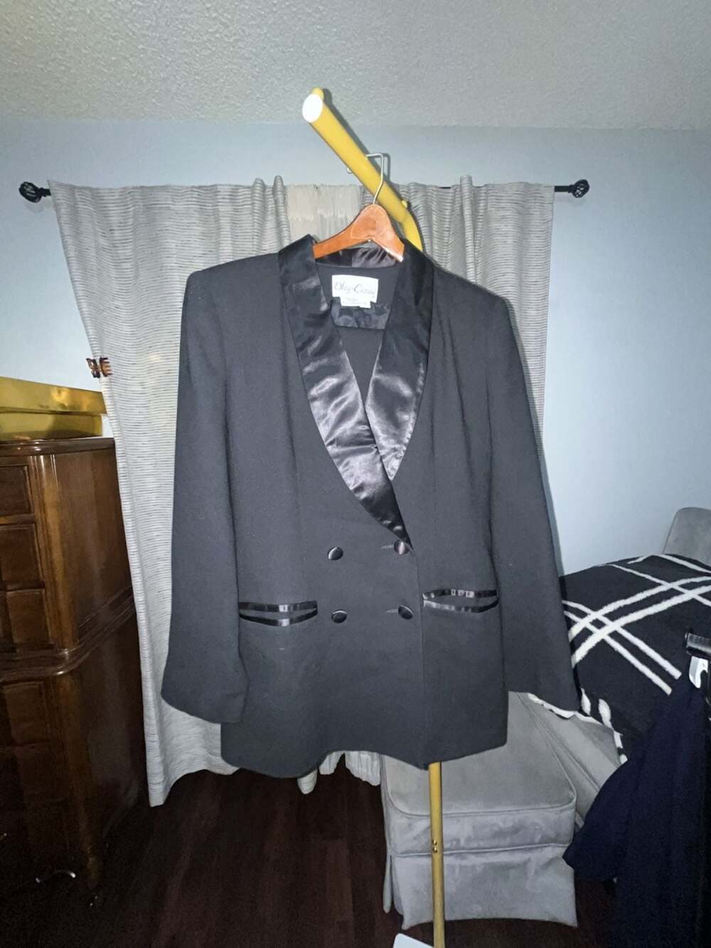 Vintage Oleg Cassini Black Tuxedo Suit Set